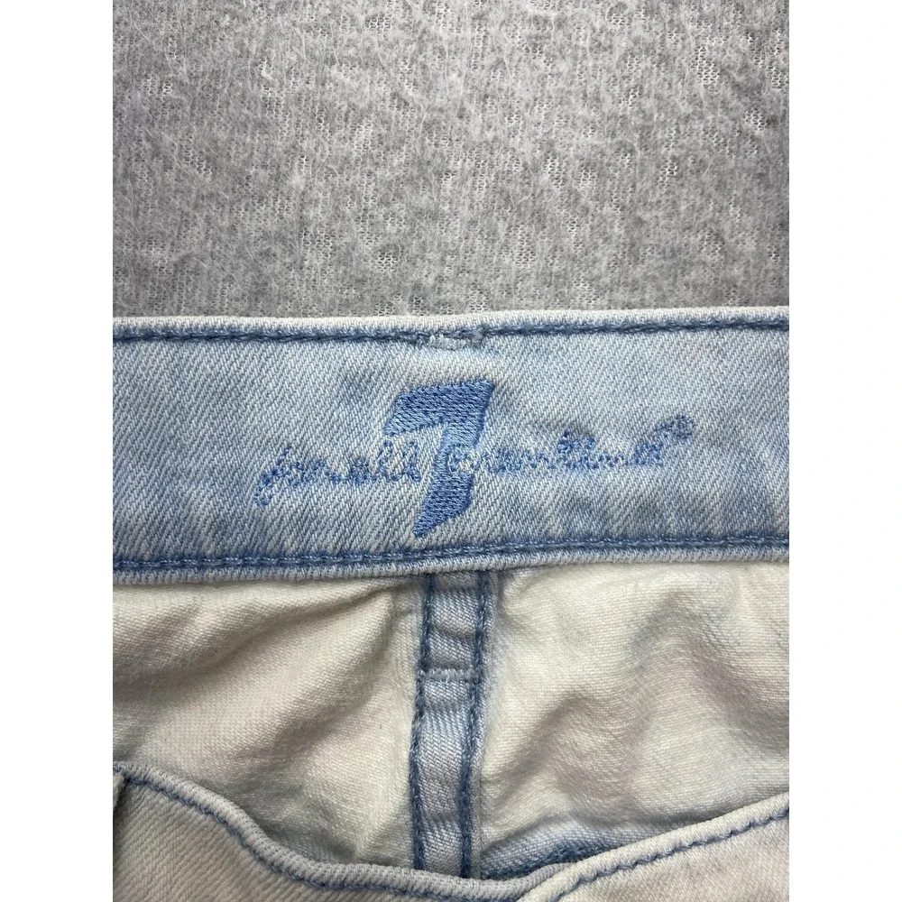 7 For All Mankind Gwenevere Jeans Womens 28 Light Wash Skinny Stretch Denim USA